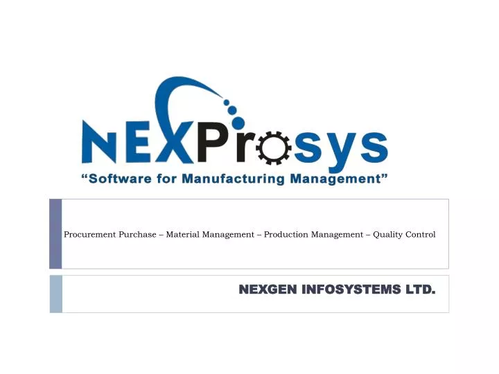 procurement purchase material management production management quality control