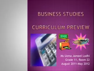Business Studies Curriculum Preview