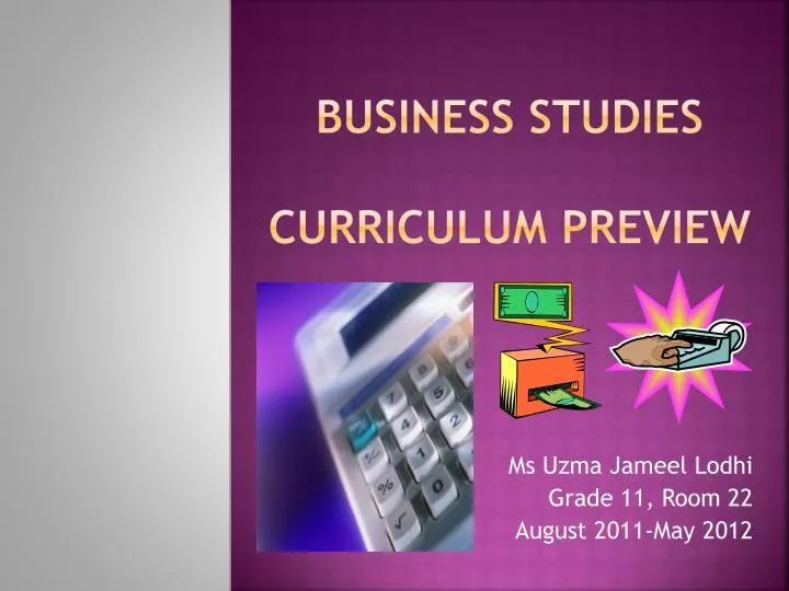 business studies curriculum preview
