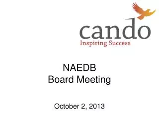 NAEDB Board Meeting October 2, 2013