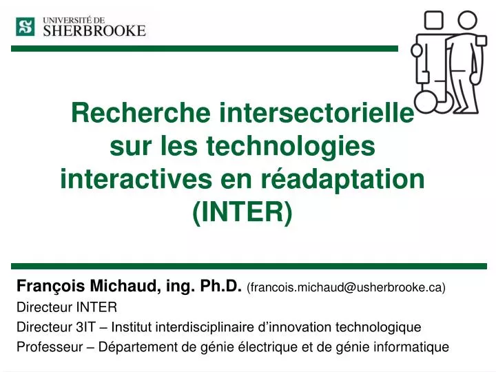recherche intersectorielle sur les technologies interactives en r adaptation inter