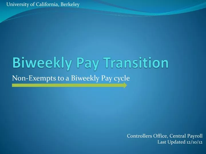 biweekly pay transition