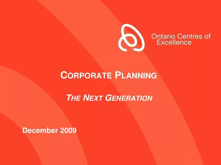 corporate planning t he next generation