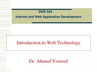 Introduction to Web Technology