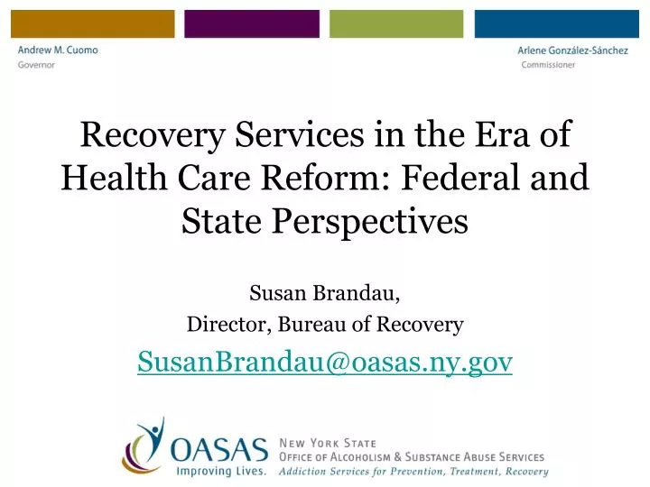recovery services in the era of health care reform federal and state perspectives