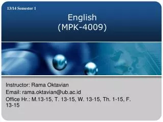 English ( MPK-4009 )