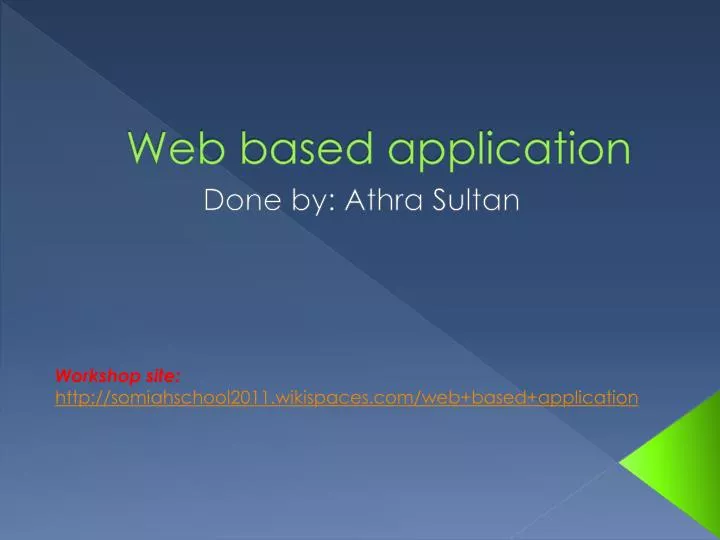 web based application