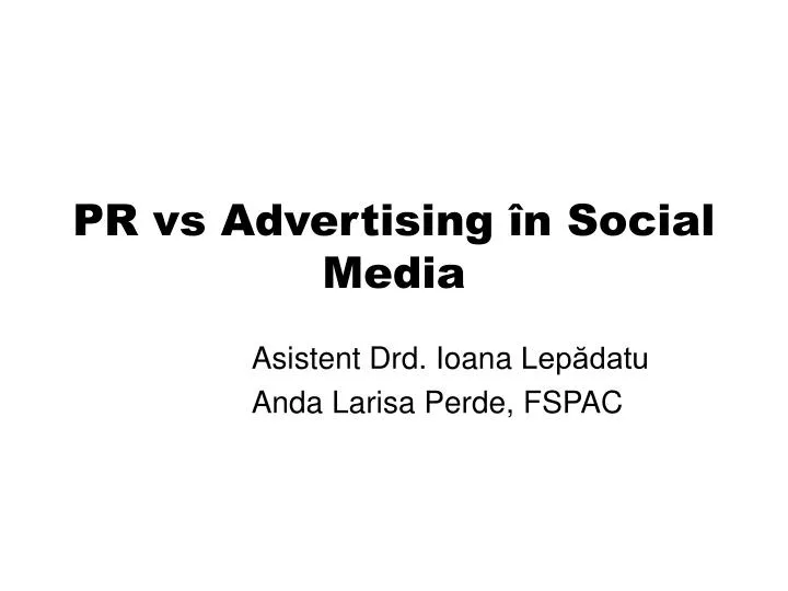 pr vs advertising n social media