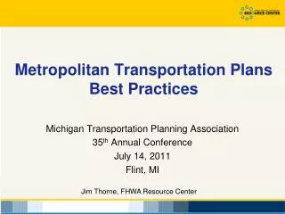 Metropolitan Transportation Plans Best Practices