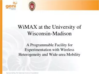 WiMAX at the University of Wisconsin-Madison
