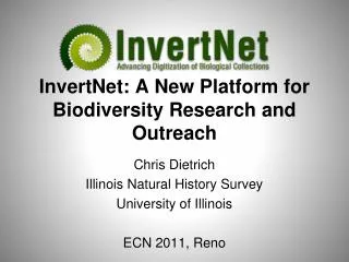 InvertNet : A New Platform for Biodiversity Research and Outreach