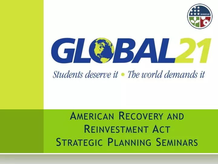 american recovery and reinvestment act strategic planning seminars