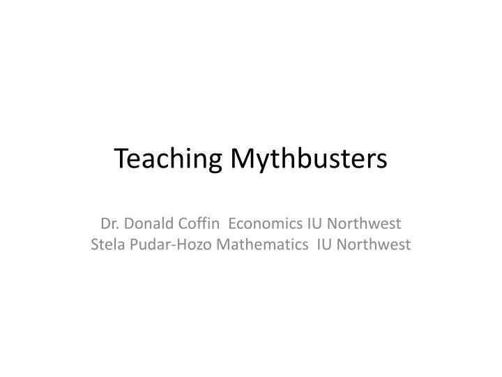 teaching mythbusters