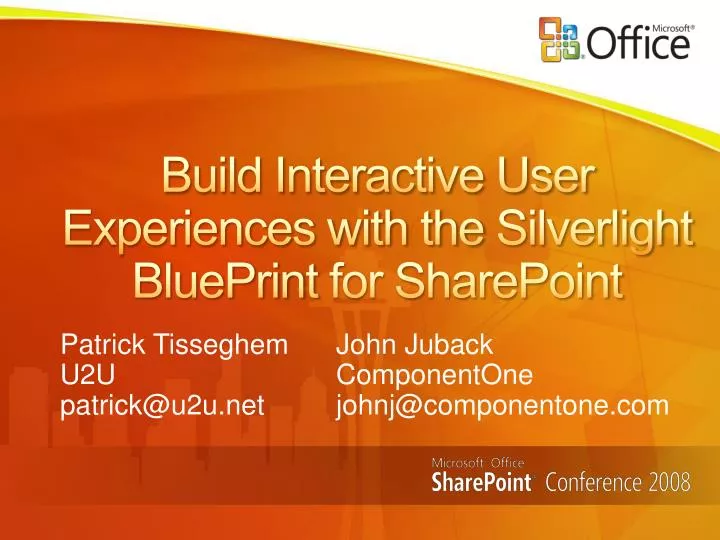 build interactive user experiences with the silverlight blueprint for sharepoint