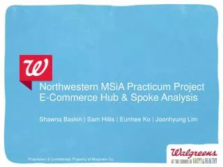 Northwestern MSiA Practicum Project E-Commerce Hub &amp; Spoke Analysis