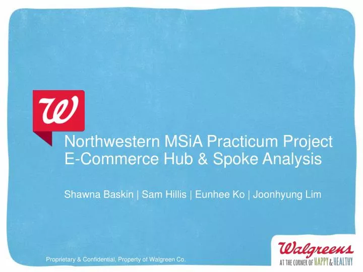 northwestern msia practicum project e commerce hub spoke analysis