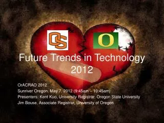 Future Trends in Technology 2012
