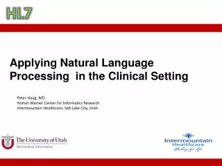 Applying Natural Language Processing in the Clinical Setting