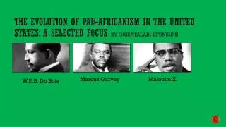 The Evolution of Pan-Africanism in the United States: A Selected Focus by Orisatalabi Efunbumi