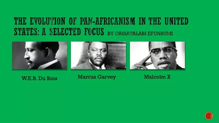 the evolution of pan africanism in the united states a selected focus by orisatalabi efunbumi
