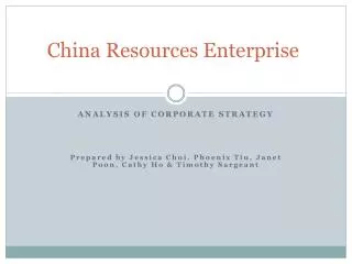 China Resources Enterprise