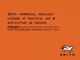 smith commercial vehicles lessons of practical use application in various fields