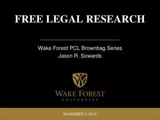 FREE LEGAL RESEARCH