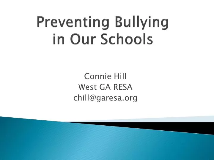 preventing bullying in our schools