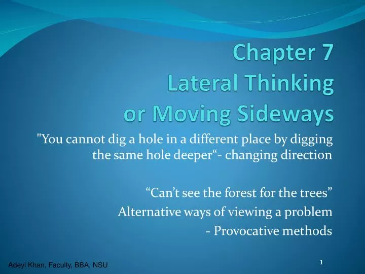 chapter 7 lateral thinking or moving sideways