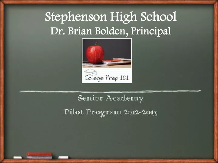 stephenson high school dr brian bolden principal