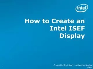How to Create an Intel ISEF Display