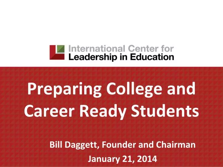 preparing college and career ready students