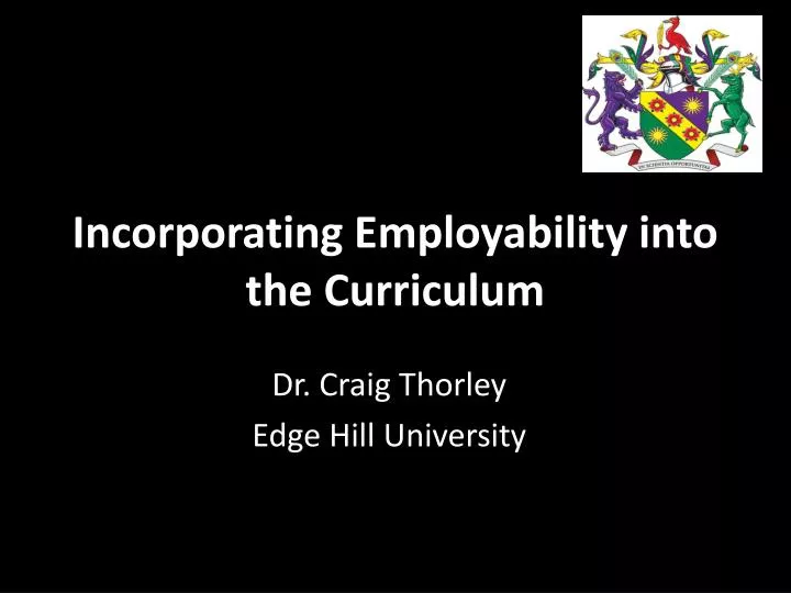 incorporating employability into the curriculum