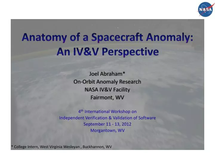 anatomy of a spacecraft anomaly an iv v perspective