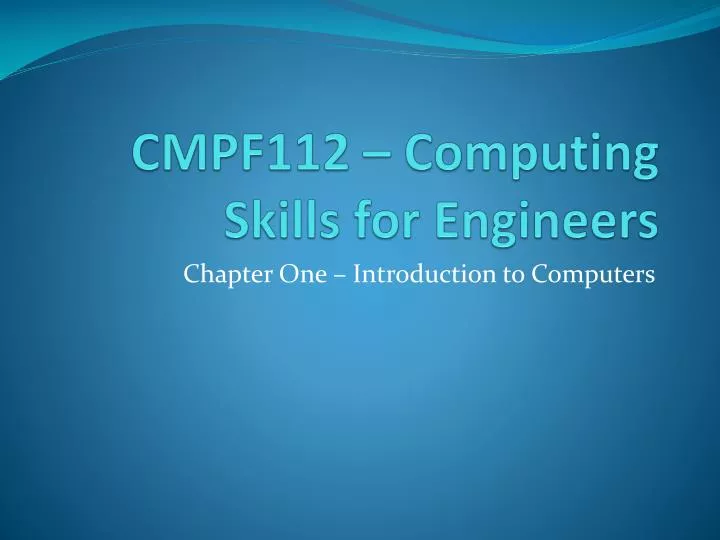 cmpf112 computing skills for engineers
