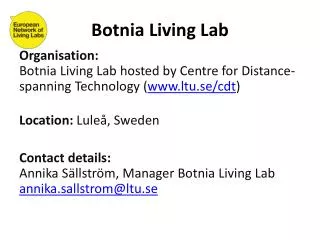 Botnia Living Lab