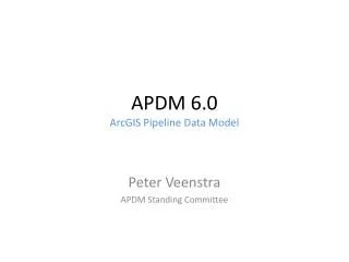 APDM 6.0 ArcGIS Pipeline Data Model