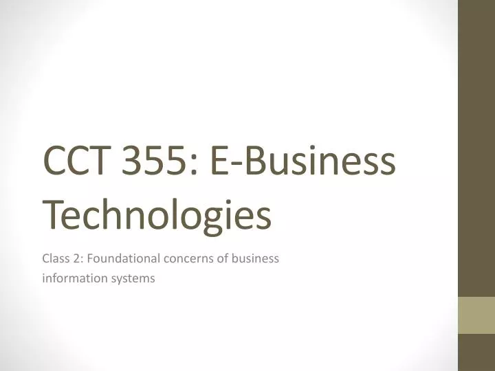 cct 355 e business technologies