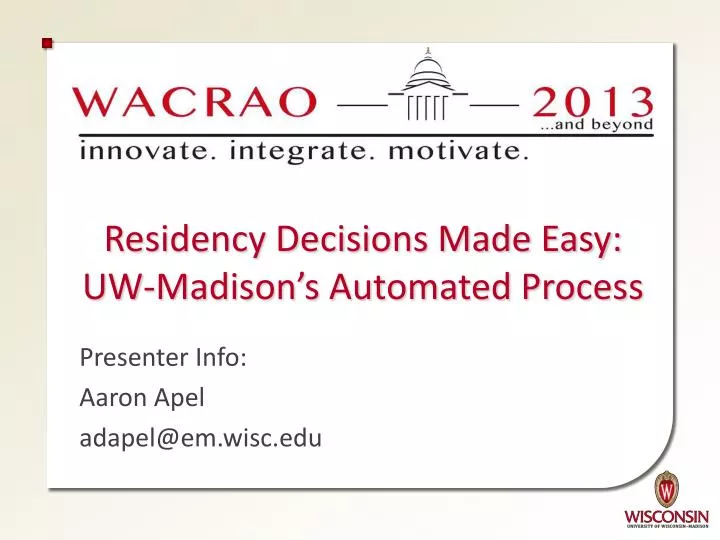 residency decisions made easy uw madison s automated process