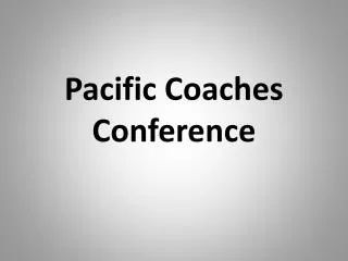 Pacific Coaches Conference