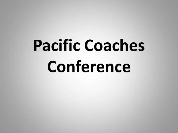 pacific coaches conference