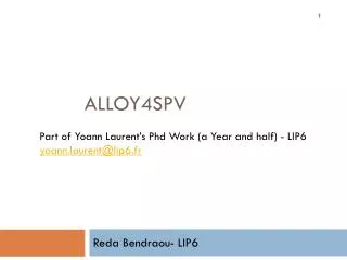 Alloy4SPV