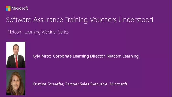 software assurance training vouchers understood