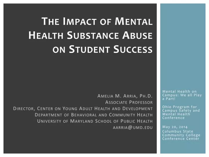 the impact of mental health substance abuse on student success