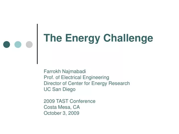 the energy challenge