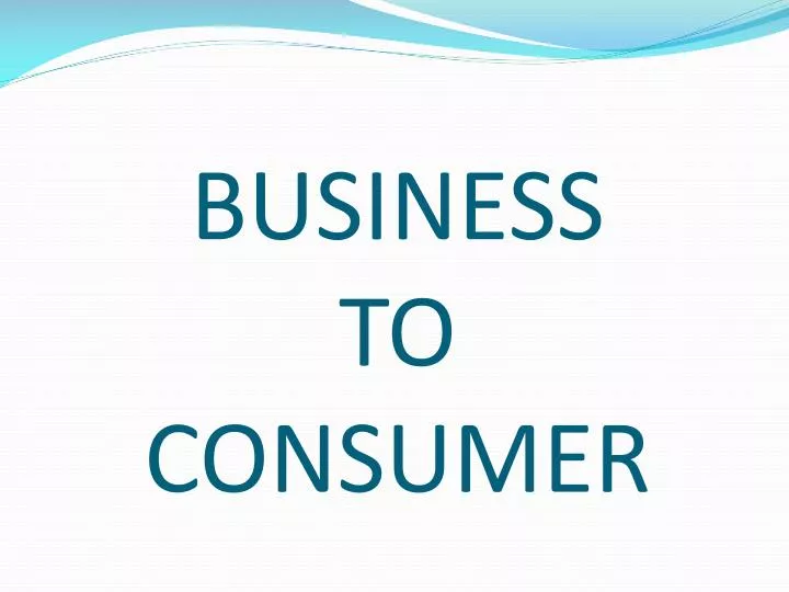 business to consumer