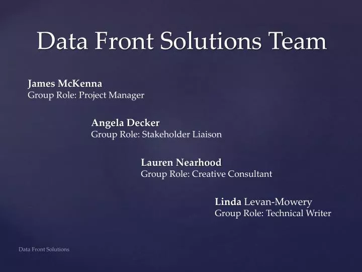 data front solutions team