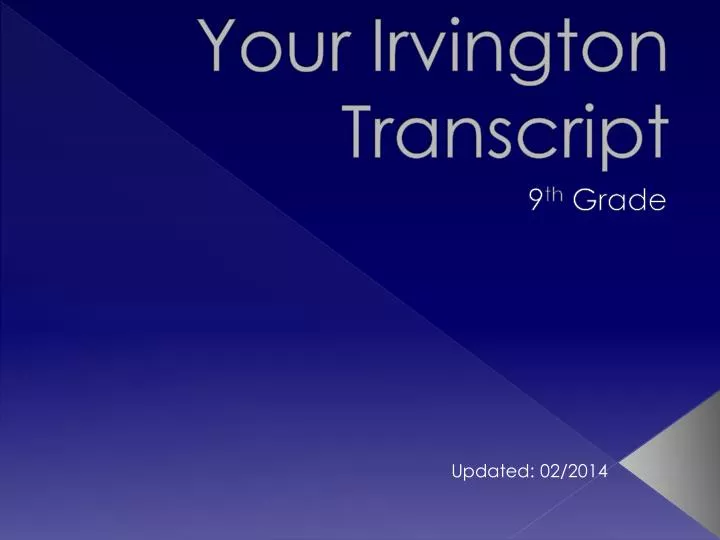 your irvington transcript