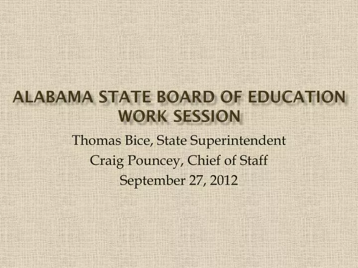 alabama state board of education work session