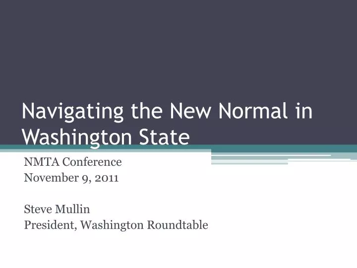navigating the new normal in washington state